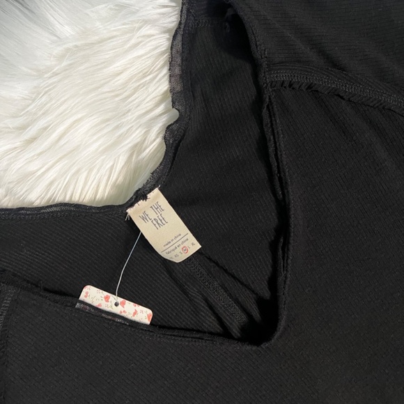 Rare! [We The Free ✵ People] Long Black Swing Tee + Tunic Top | Oversized Medium - Picture 4 of 15